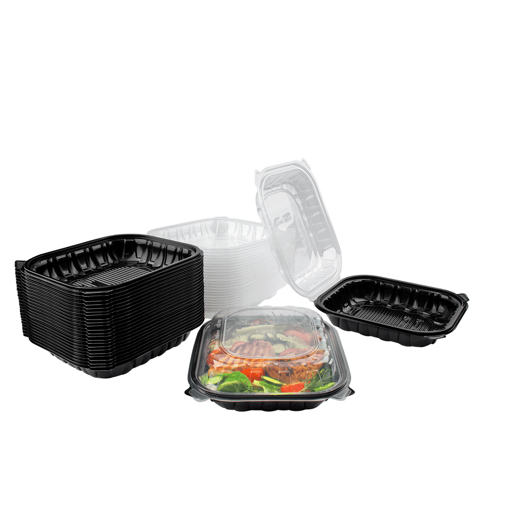 [150 ct] 10.25" x 9" Premium PP Hinged Container
