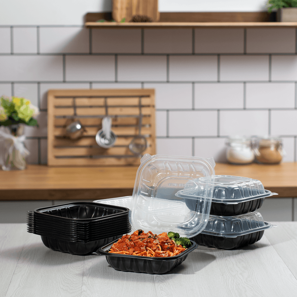 [150 ct] 8" x 8" Premium PP Hinged Container