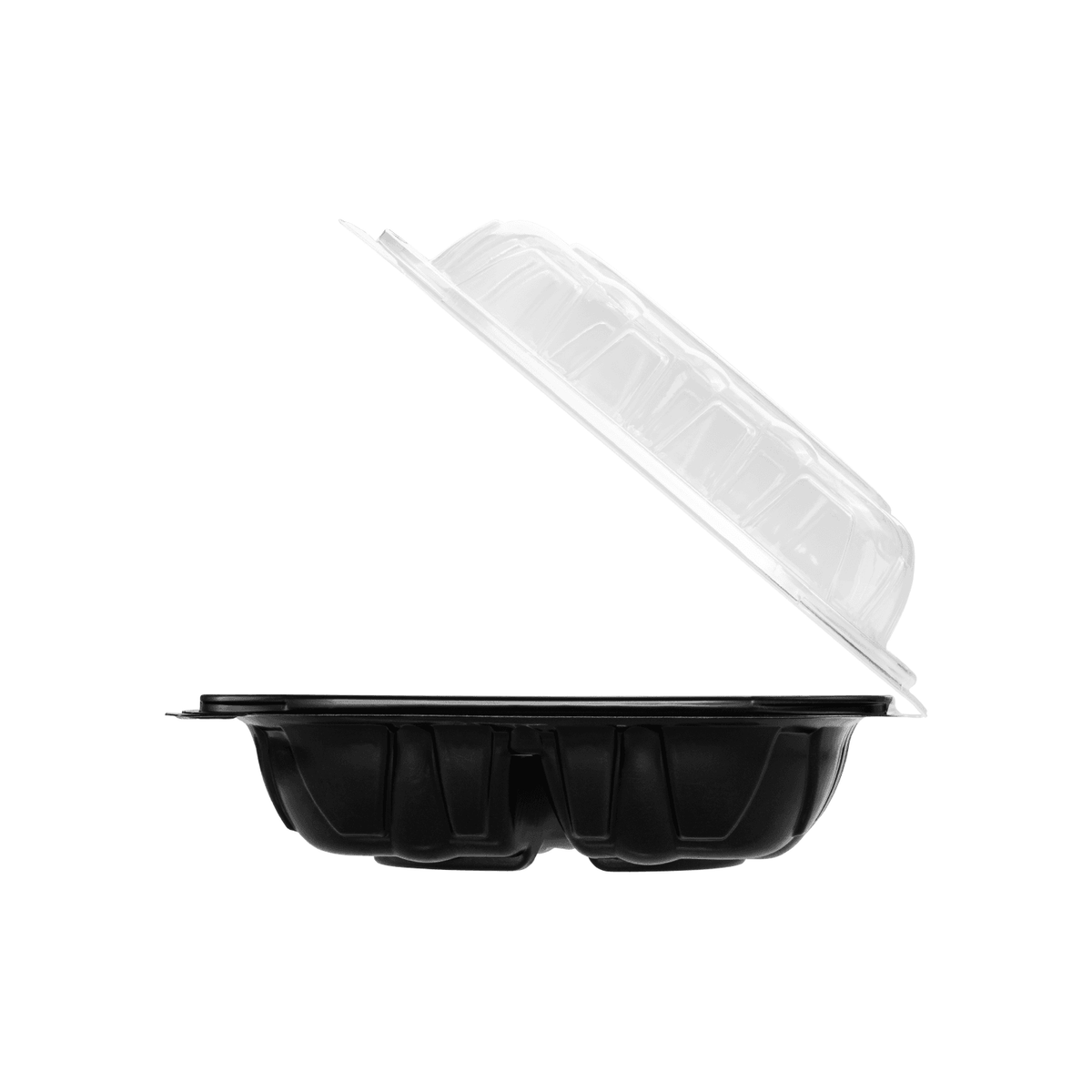 [150 ct] 8" x 8" 3-Comparment Premium PP Hinged Container