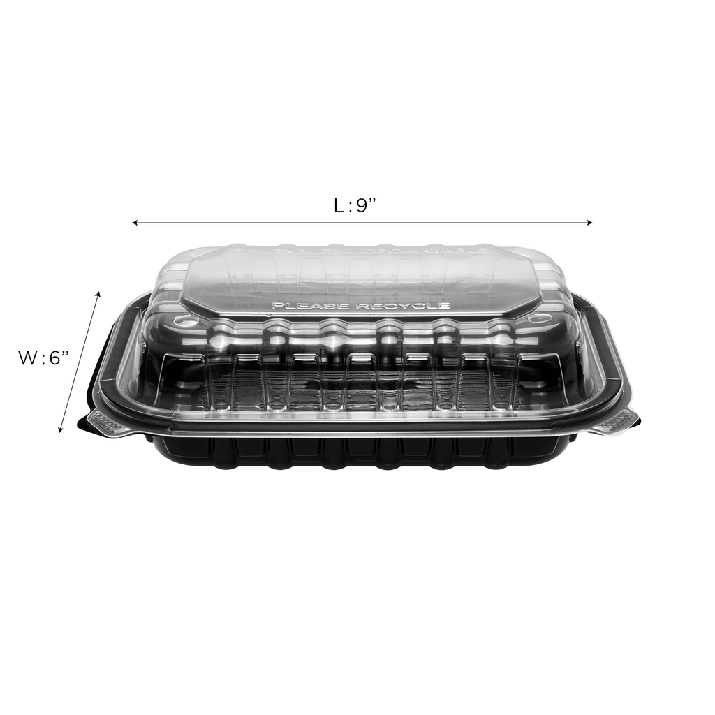 [150 ct] 9" x 6" Premium PP Hinged Container