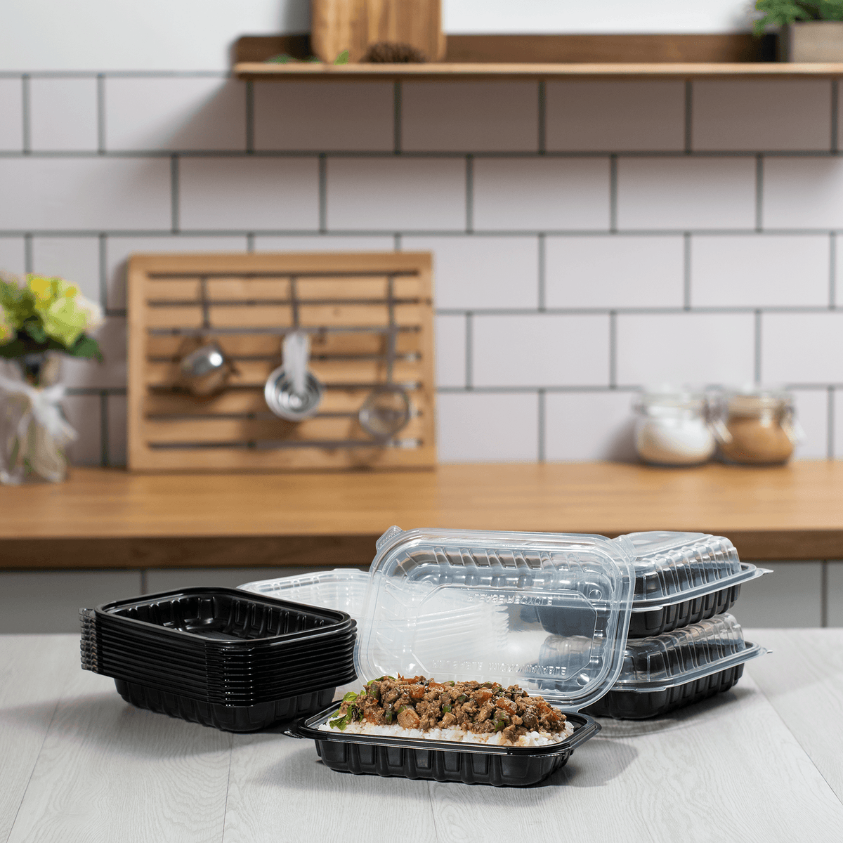 [150 ct] 9" x 6" Premium PP Hinged Container