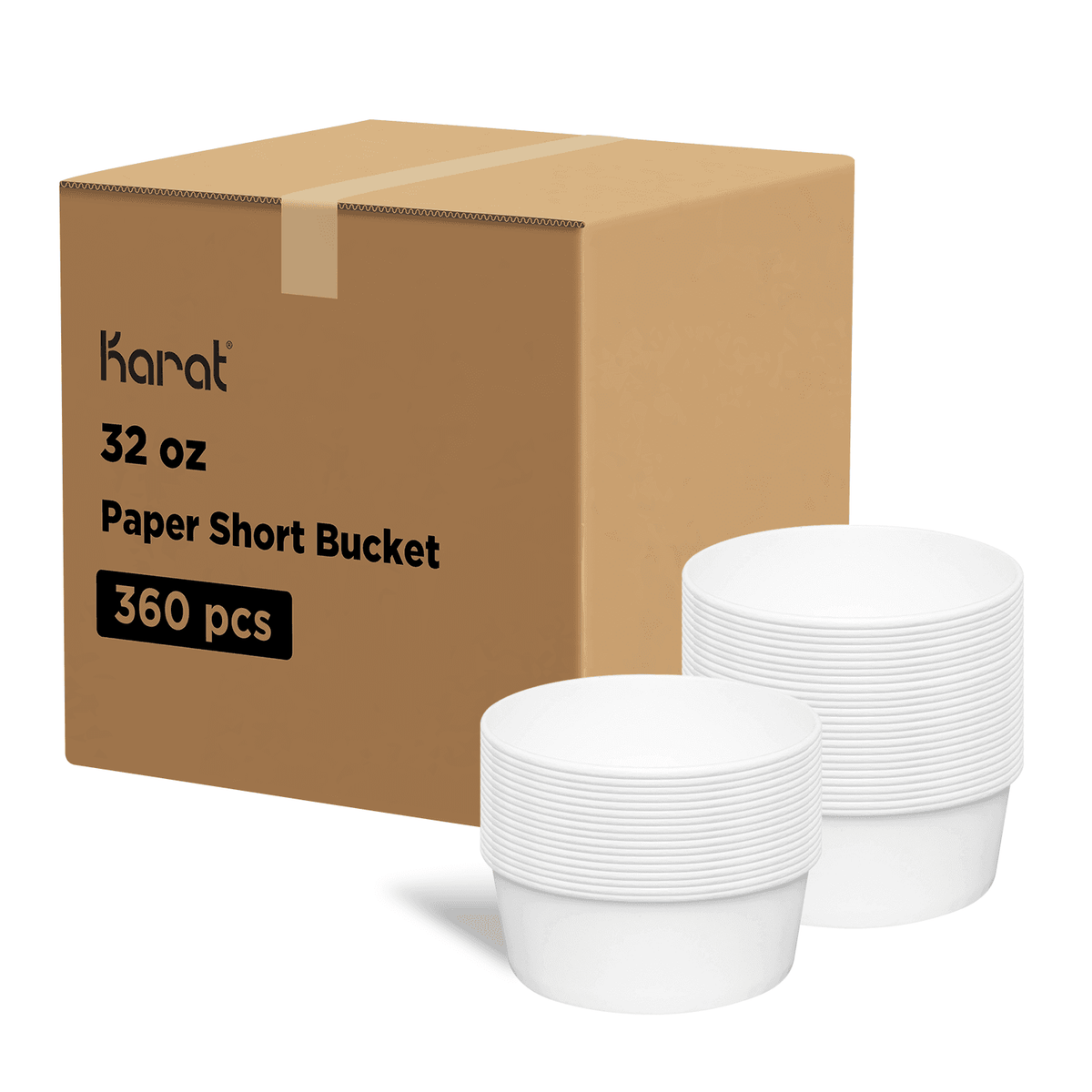 [360 ct] 32 oz Paper Short Buckets