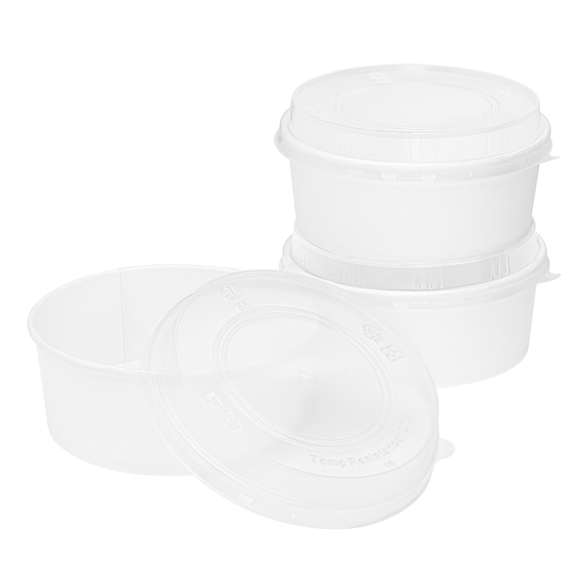 [360 ct] Dome Lid for 32 oz Paper Short Bucket | PP