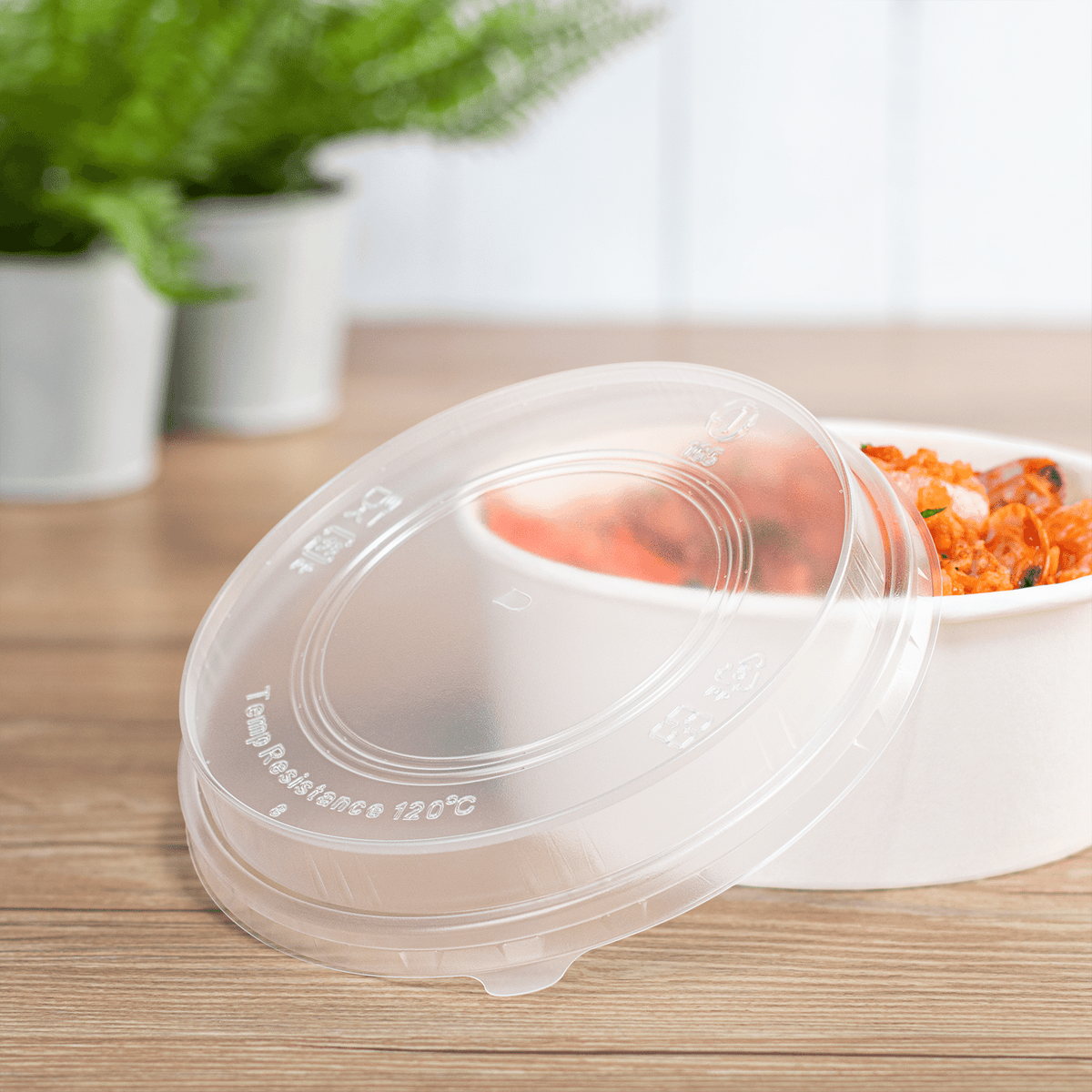 [360 ct] Dome Lid for 32 oz Paper Short Bucket | PP