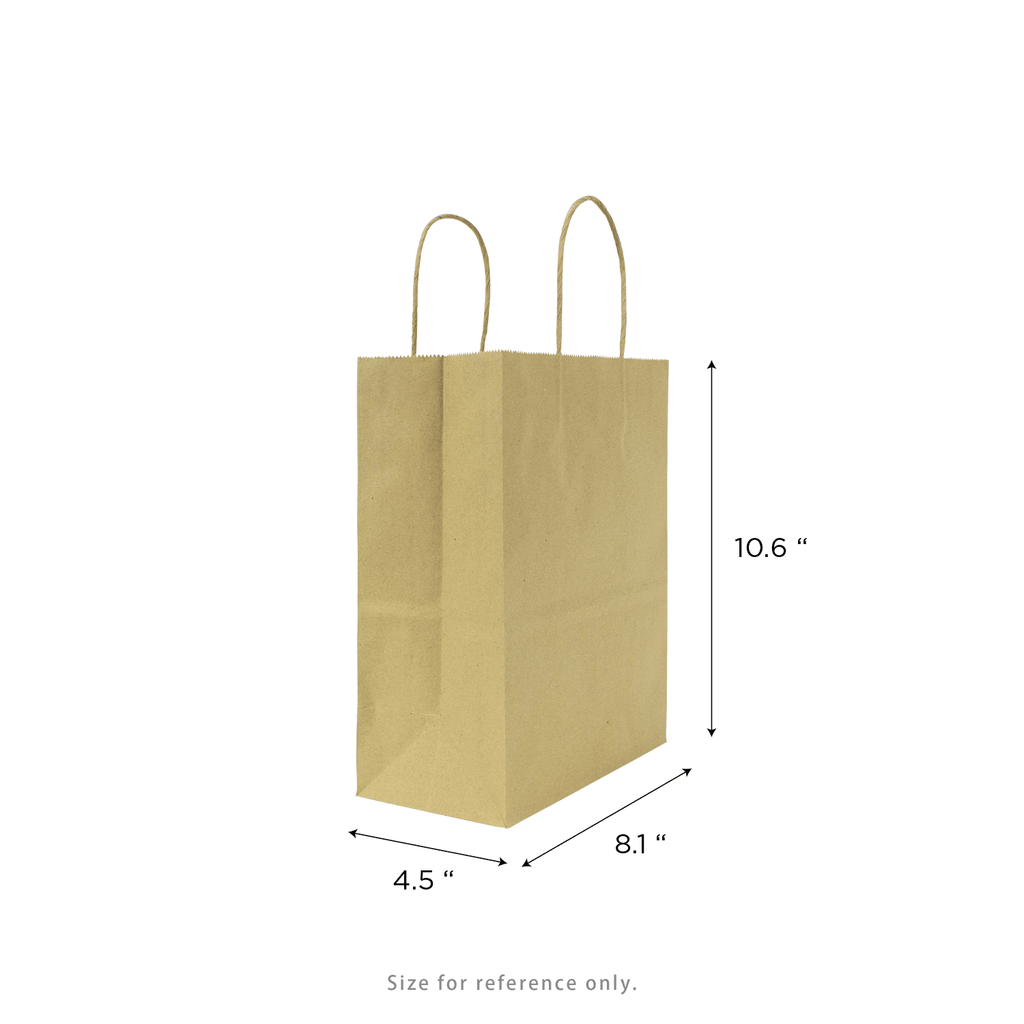 [250 ct] Balboa Paper Shopping Bags (Small), Kraft
