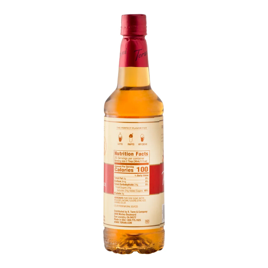 Torani Puremade Pumpkin Spice Syrup - Bottle (750mL)