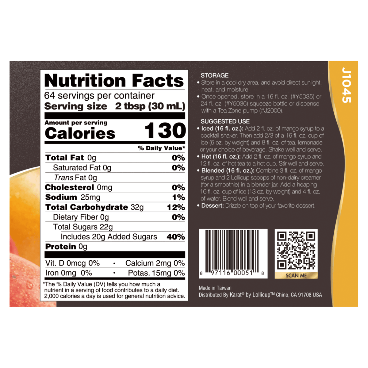 Mango Syrup - 64oz