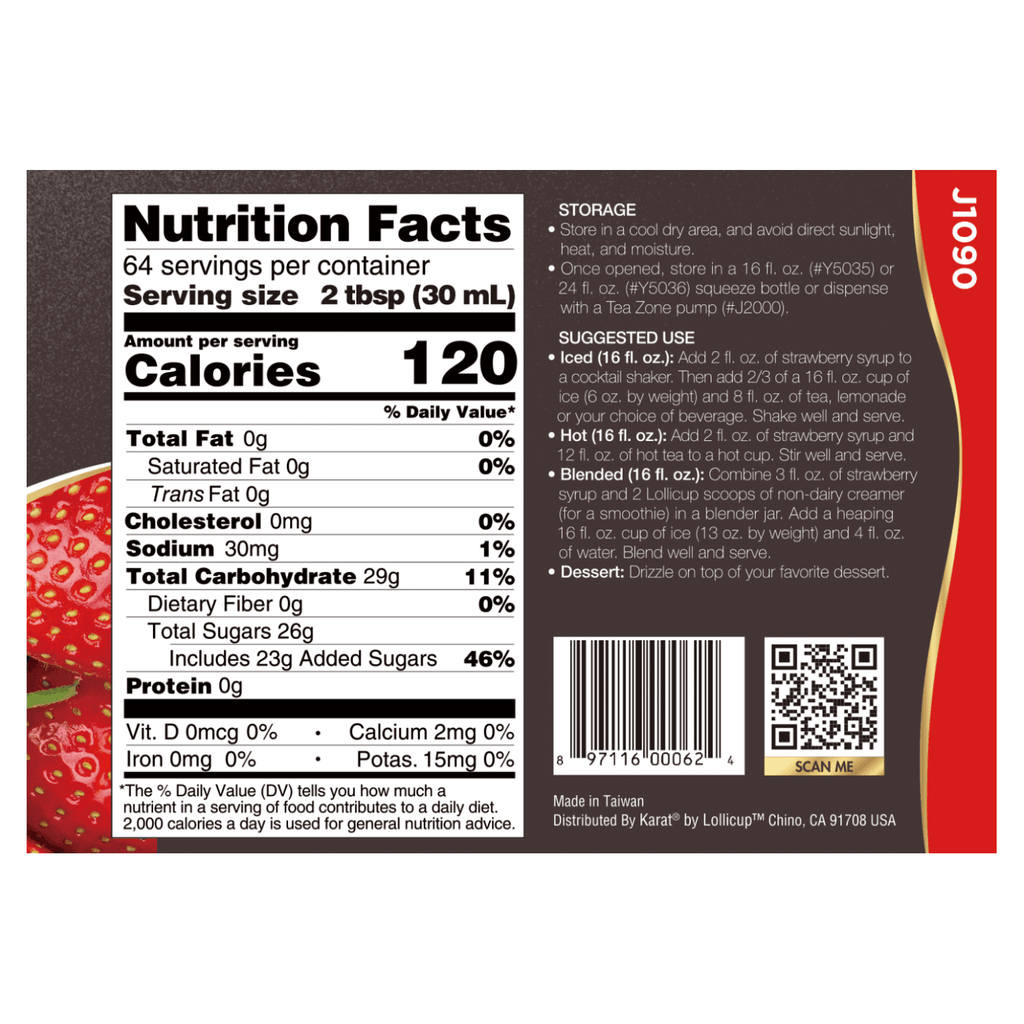 Strawberry Syrup, 64oz