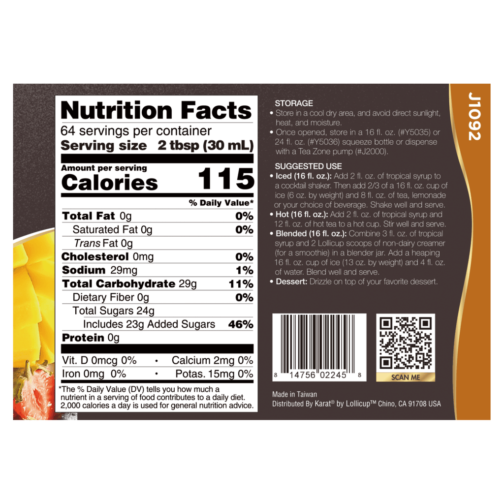 Tropical Syrup - Bottle (64oz)