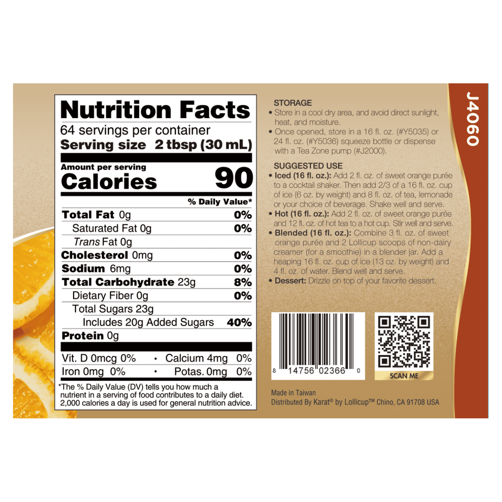Sweet Orange Puree - Bottle (64oz)