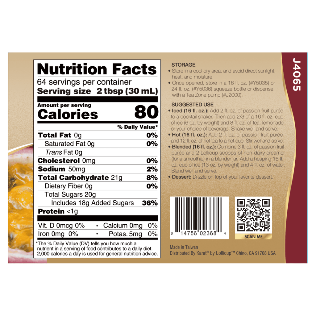 Passion Fruit Puree - Bottle (64oz)