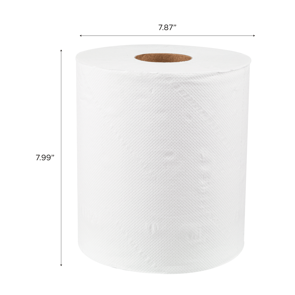 [6 Rolls] 2-Ply Center Pull Paper Towel, White