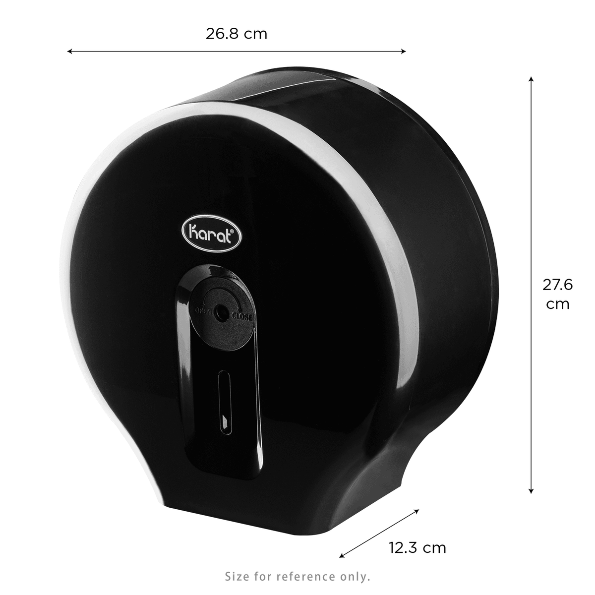 10" Jumbo Roll Tissue Dispenser, Black - 1 unit