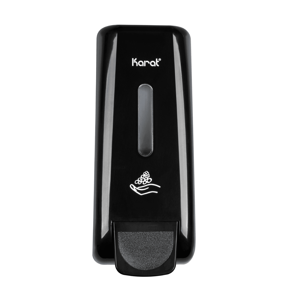 13.5oz Foaming Hand Soap Refillable Dispenser, Stand/Wall Mount, Black  - 1 unit