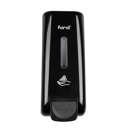 13.5oz Foaming Hand Soap Refillable Dispenser, Stand/Wall Mount, Black  - 1 unit