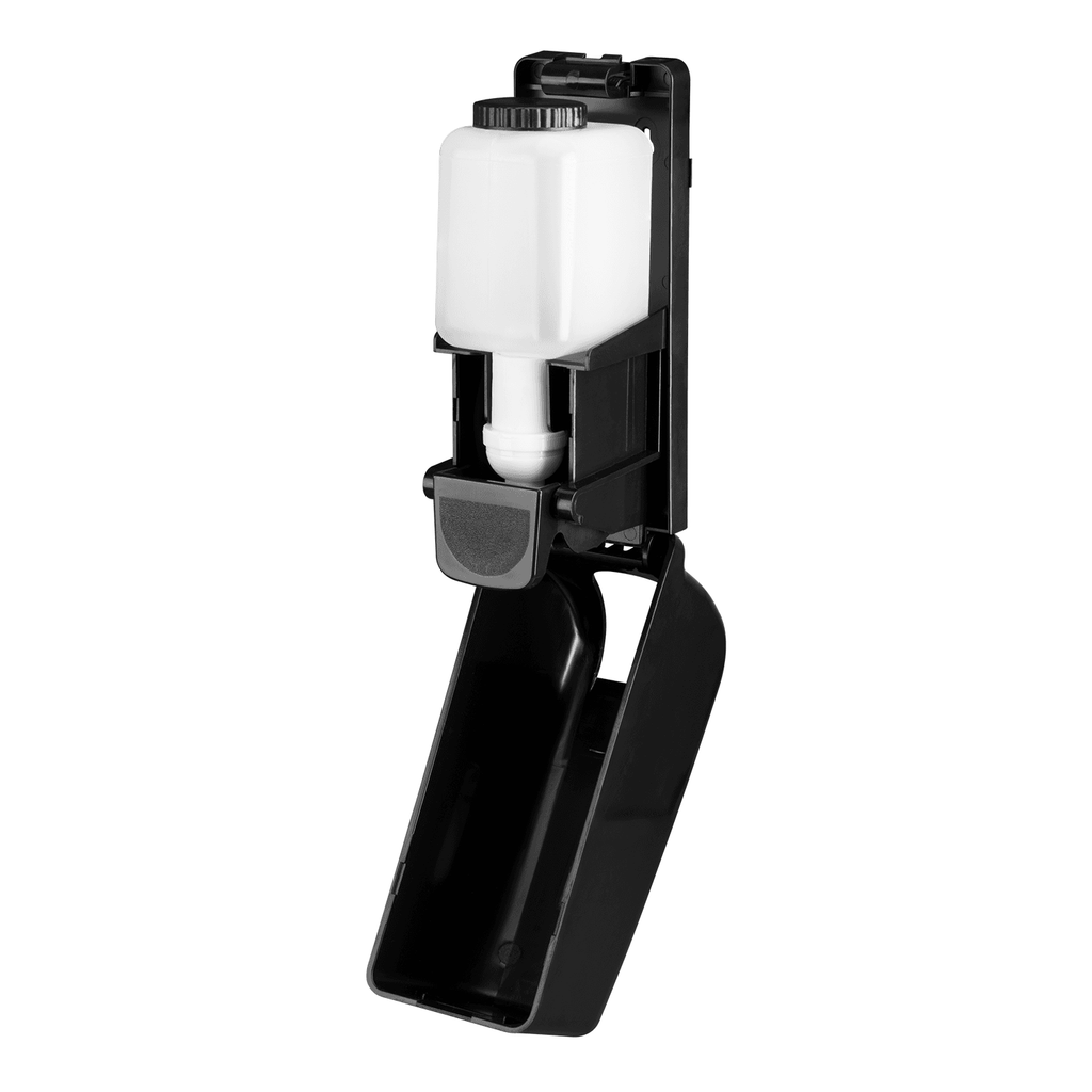 13.5oz Foaming Hand Soap Refillable Dispenser, Stand/Wall Mount, Black  - 1 unit