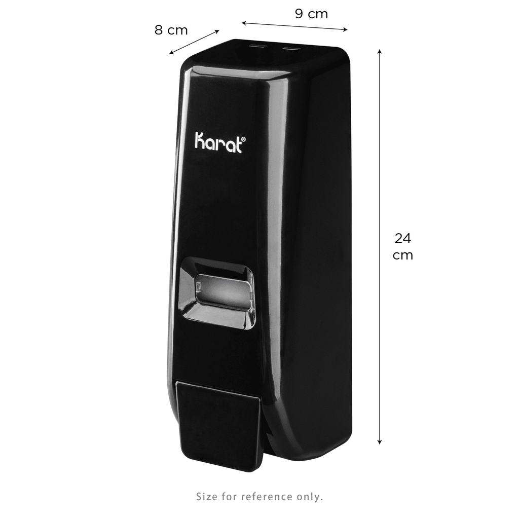 13.5oz Hand Soap Refillable Liquid Dispenser, Stand/Wall Mount, Black - 1 unit