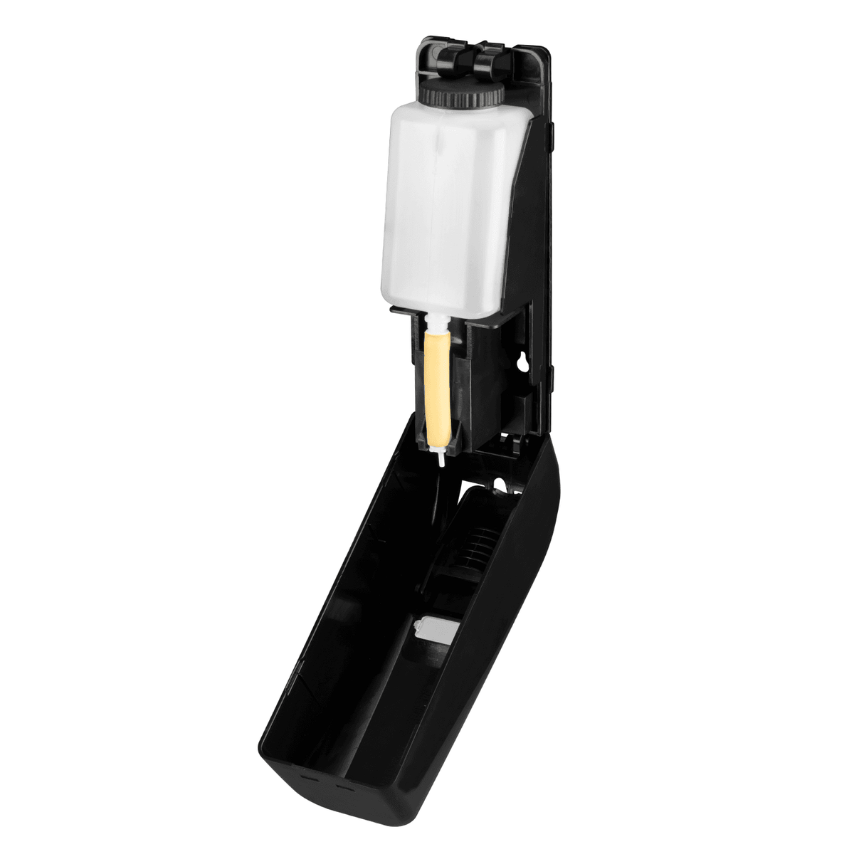 13.5oz Hand Soap Refillable Liquid Dispenser, Stand/Wall Mount, Black - 1 unit
