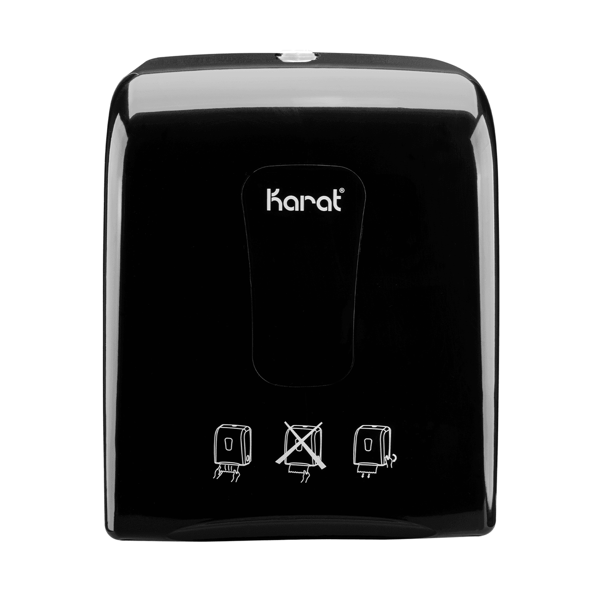 Auto-Cut Roll Towel Dispenser, Black - 1 unit