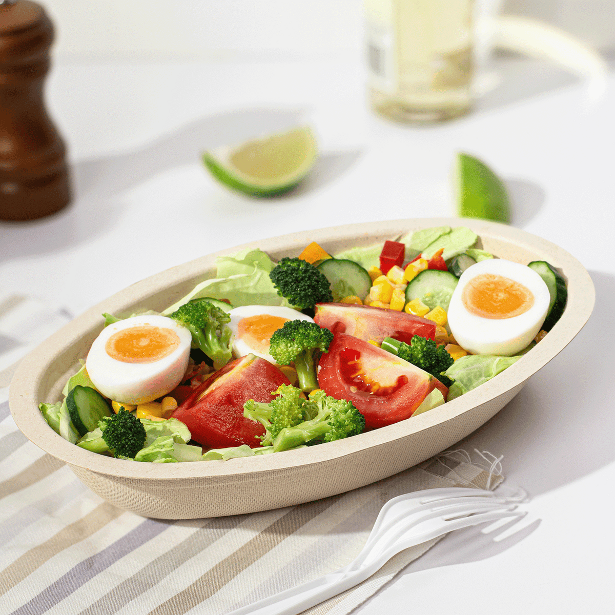 Karat Earth 28oz Molded Fiber Burrito Bowls, PFAS Free  - 300 pcs