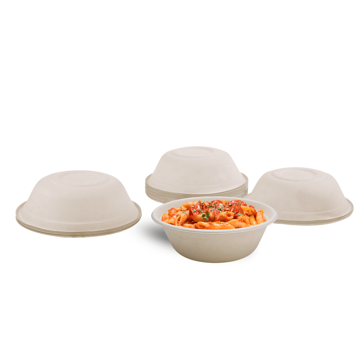 Karat Earth 32oz Molded Fiber Round Bowl, PFAS Free, Natural - 500 pcs