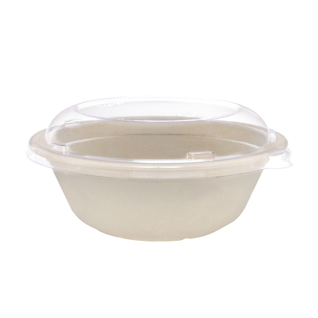 Karat Earth 40oz Molded Fiber Round Bowl, PFAS Free, Natural - 500 pcs