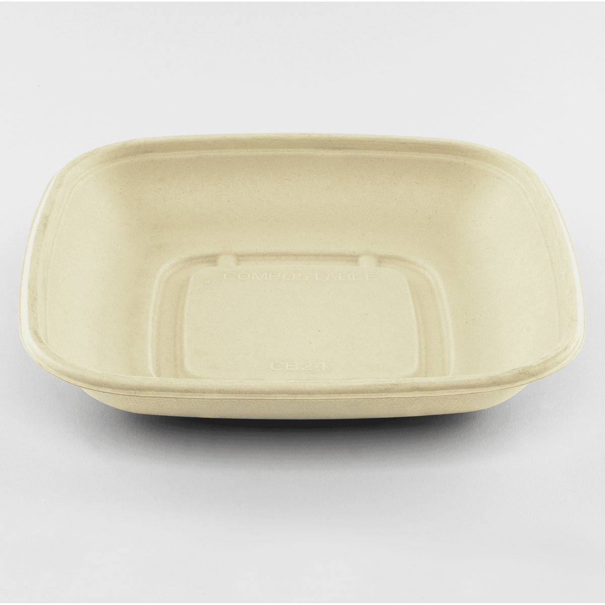Karat Earth 24oz Molded Fiber Square Bowl, PFAS Free Containers, Natural - 300 pcs