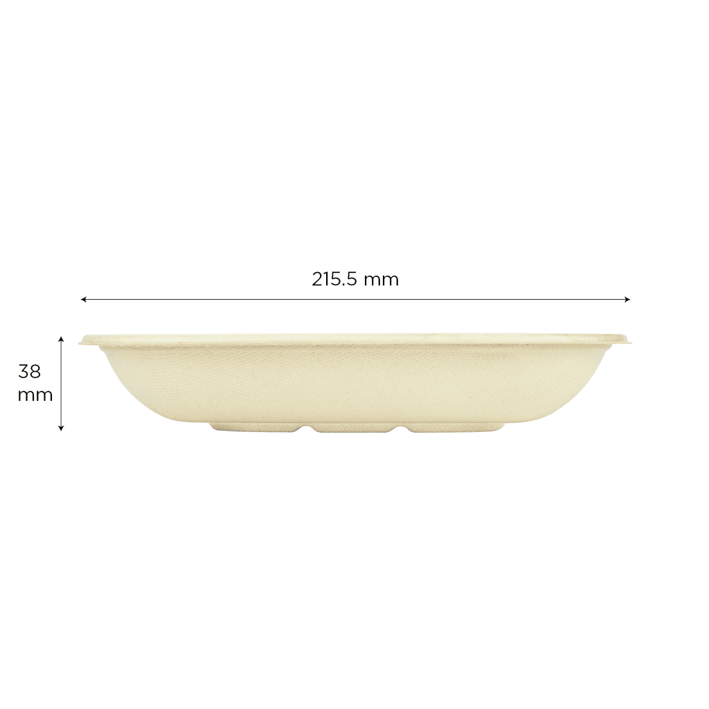 Karat Earth 24oz Molded Fiber Square Bowl, PFAS Free Containers, Natural - 300 pcs