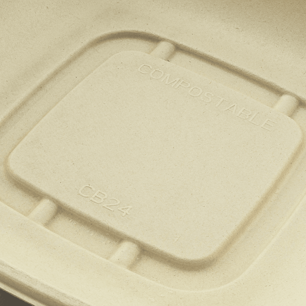 Karat Earth 24oz Molded Fiber Square Bowl, PFAS Free Containers, Natural - 300 pcs