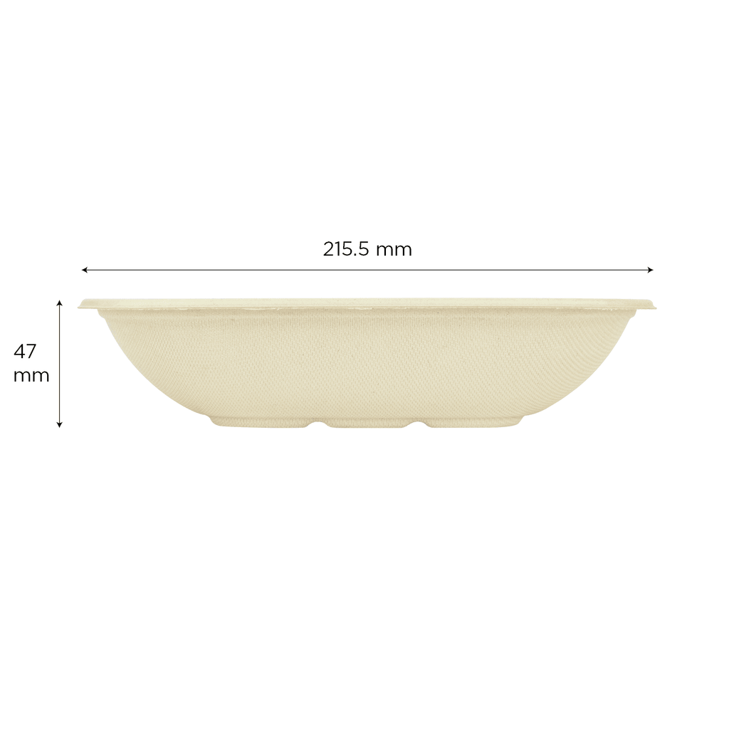Karat Earth 32oz Molded Fiber Square Bowl, PFAS Free Containers, Natural - 300 pcs