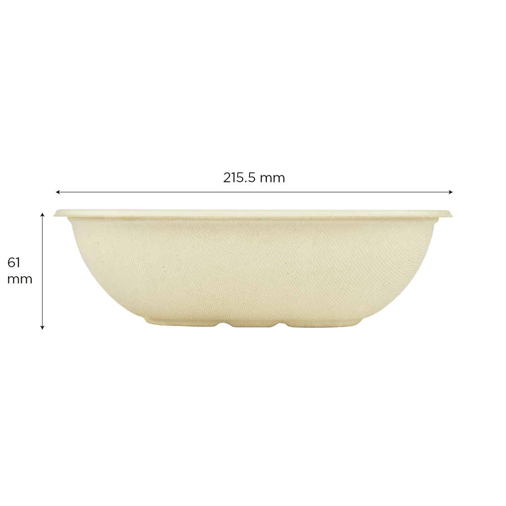 Karat Earth 48oz Molded Fiber Square Bowl, PFAS Free Containers, Natural - 300 pcs