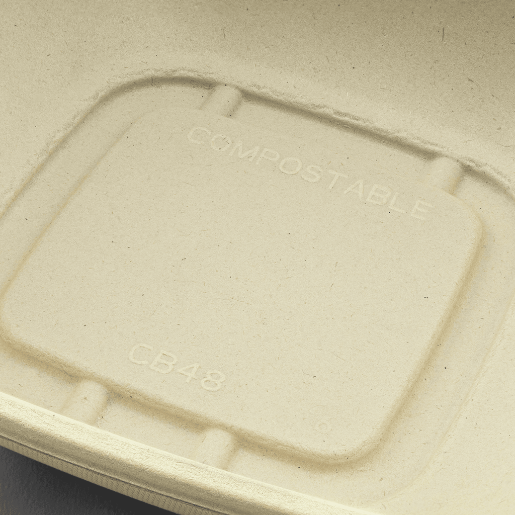 Karat Earth 48oz Molded Fiber Square Bowl, PFAS Free Containers, Natural - 300 pcs
