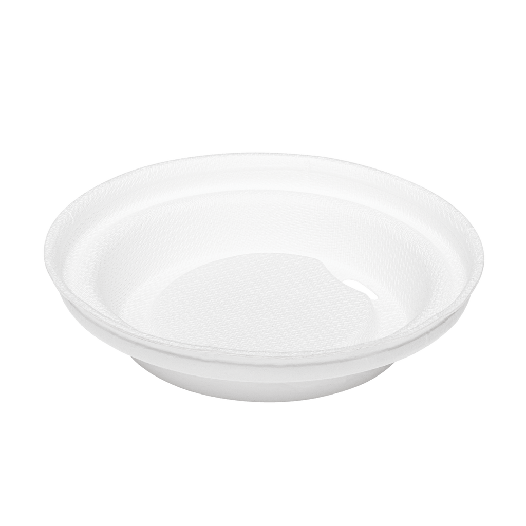 Karat Earth 90mm Bagasse Sipper Dome Lid for 10-24oz Hot Cup, White - 500 pcs