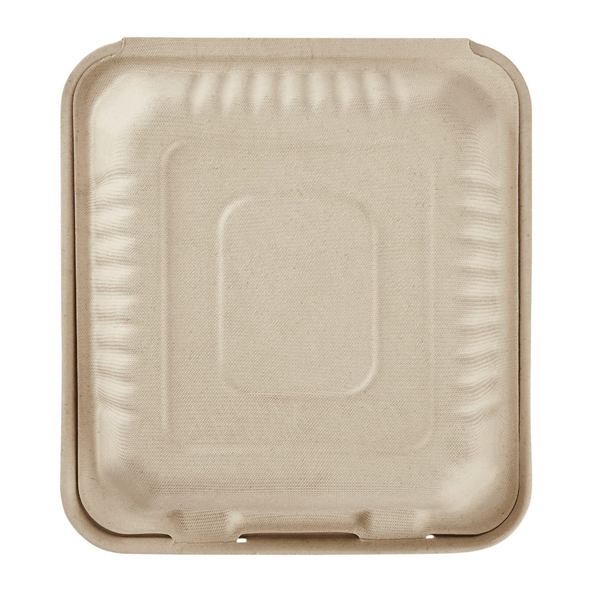 Karat Earth 8''x8'' Molded Fiber Hinged Containers, PFAS Free, Natural - 200 pcs