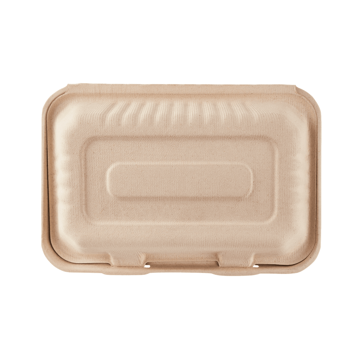 Karat Earth 9''x6'' Molded Fiber Hinged Containers, PFAS Free, Natural - 200 pcs
