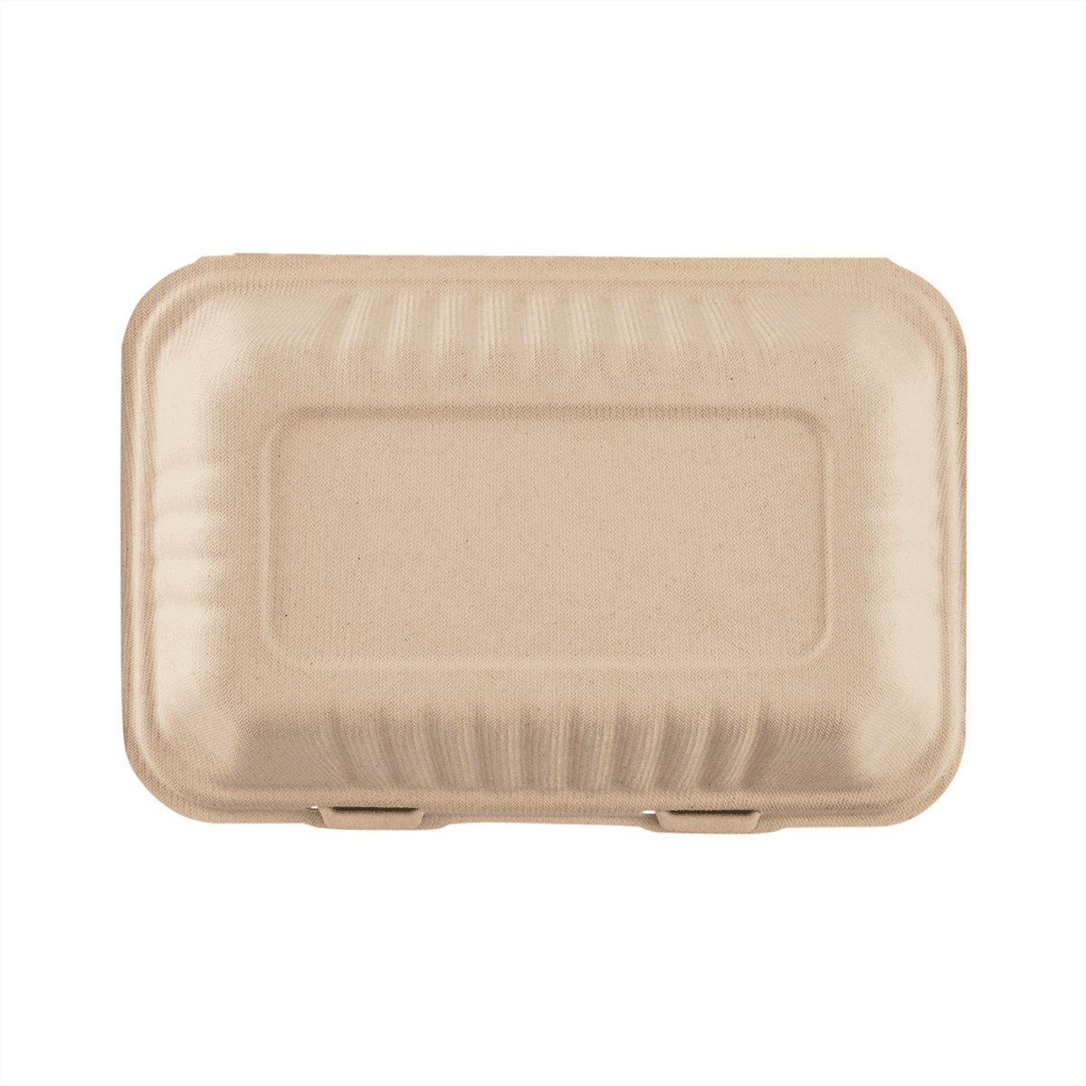 Karat Earth 9''x6'' Molded Fiber Hinged Containers, PFAS Free, Natural - 200 pcs