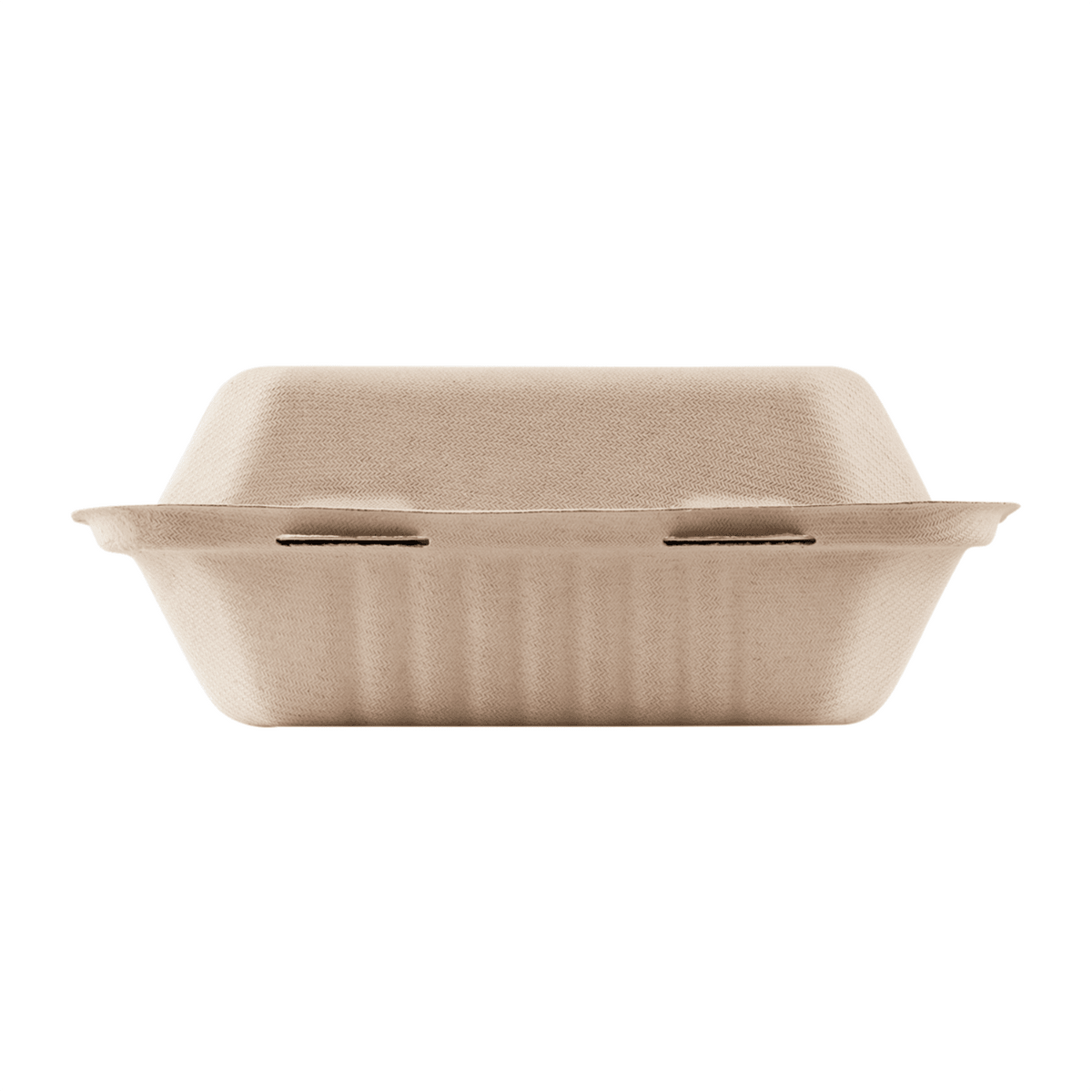 Karat Earth 9''x9'' Molded Fiber Hinged Containers, PFAS Free, Natural - 200 pcs
