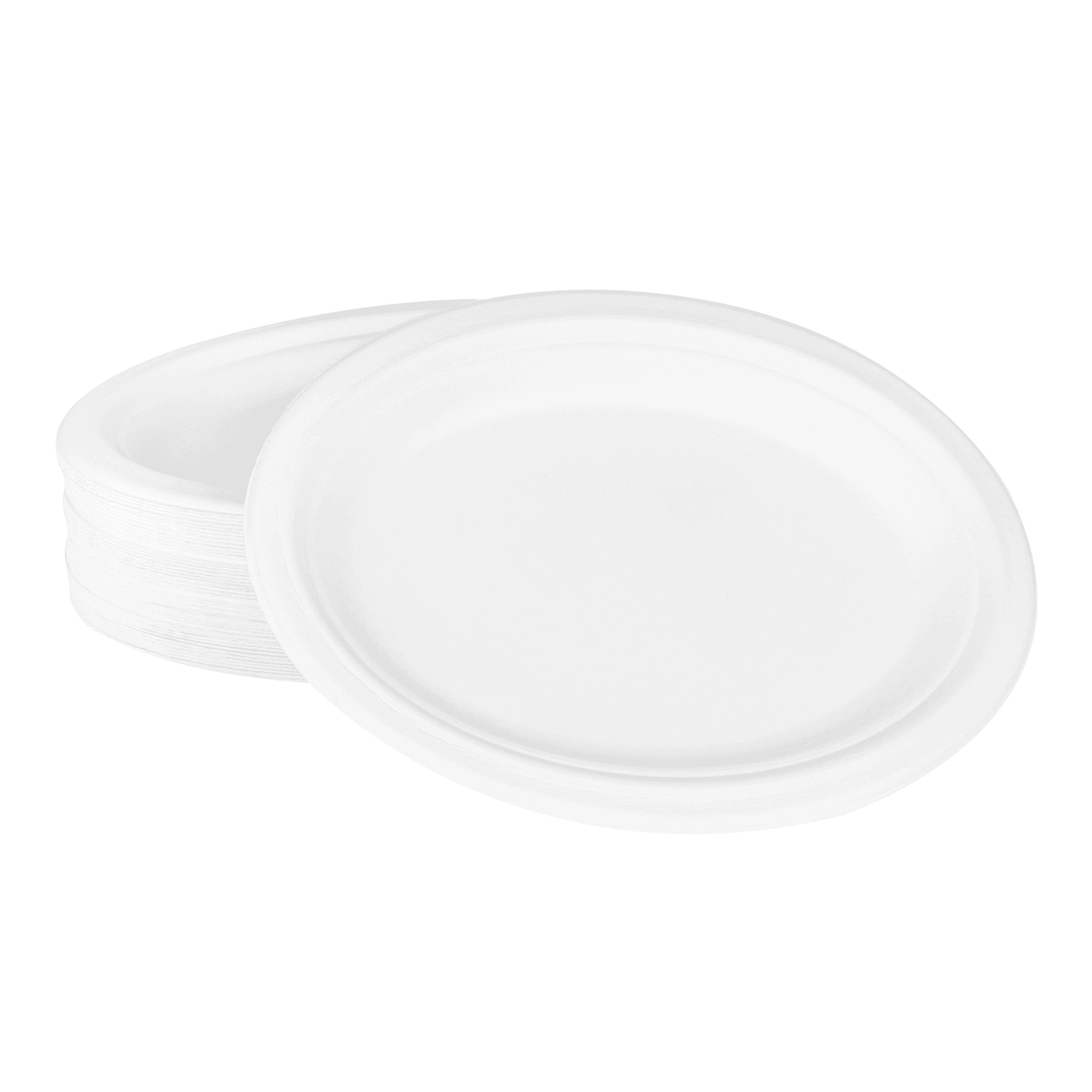 Karat Earth 10''x8'' Molded Fiber Oval Plates, PFAS Free, White - 500 pcs