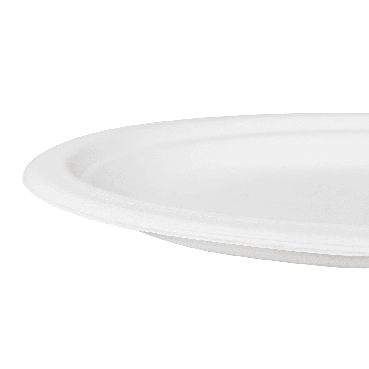 Karat Earth 10''x8'' Molded Fiber Oval Plates, PFAS Free, White - 500 pcs