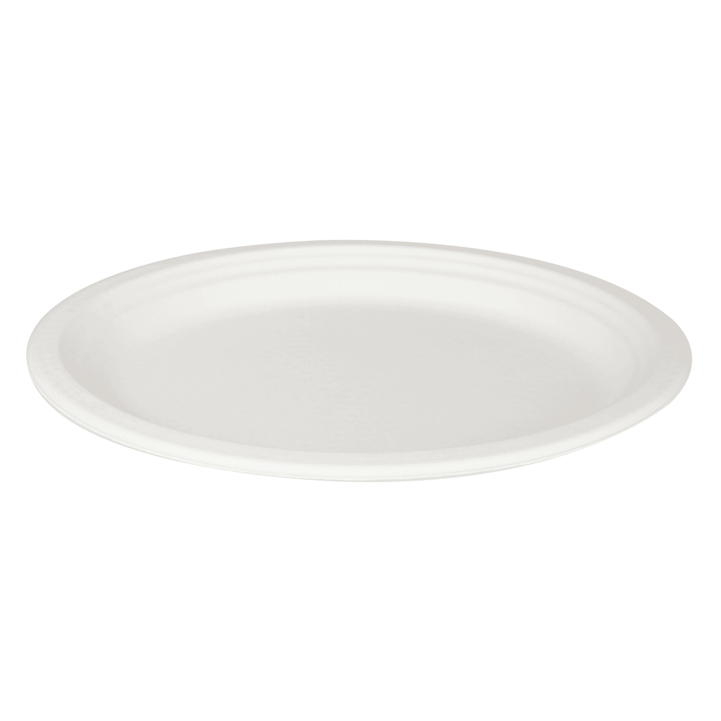 Karat Earth 12.5''x10'' Molded Fiber Oval Plates, PFAS Free, White - 500 pcs
