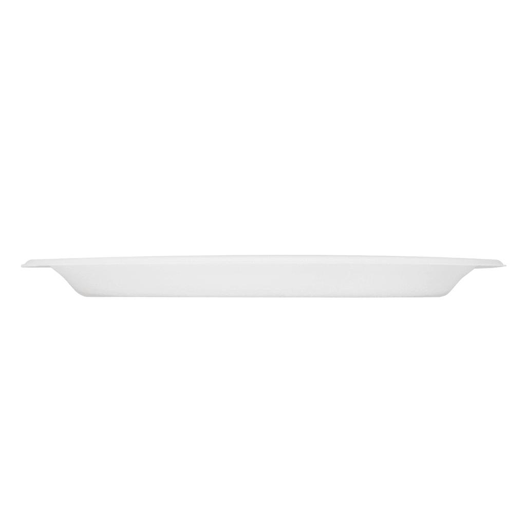 Karat Earth 12.5''x10'' Molded Fiber Oval Plates, PFAS Free, White - 500 pcs