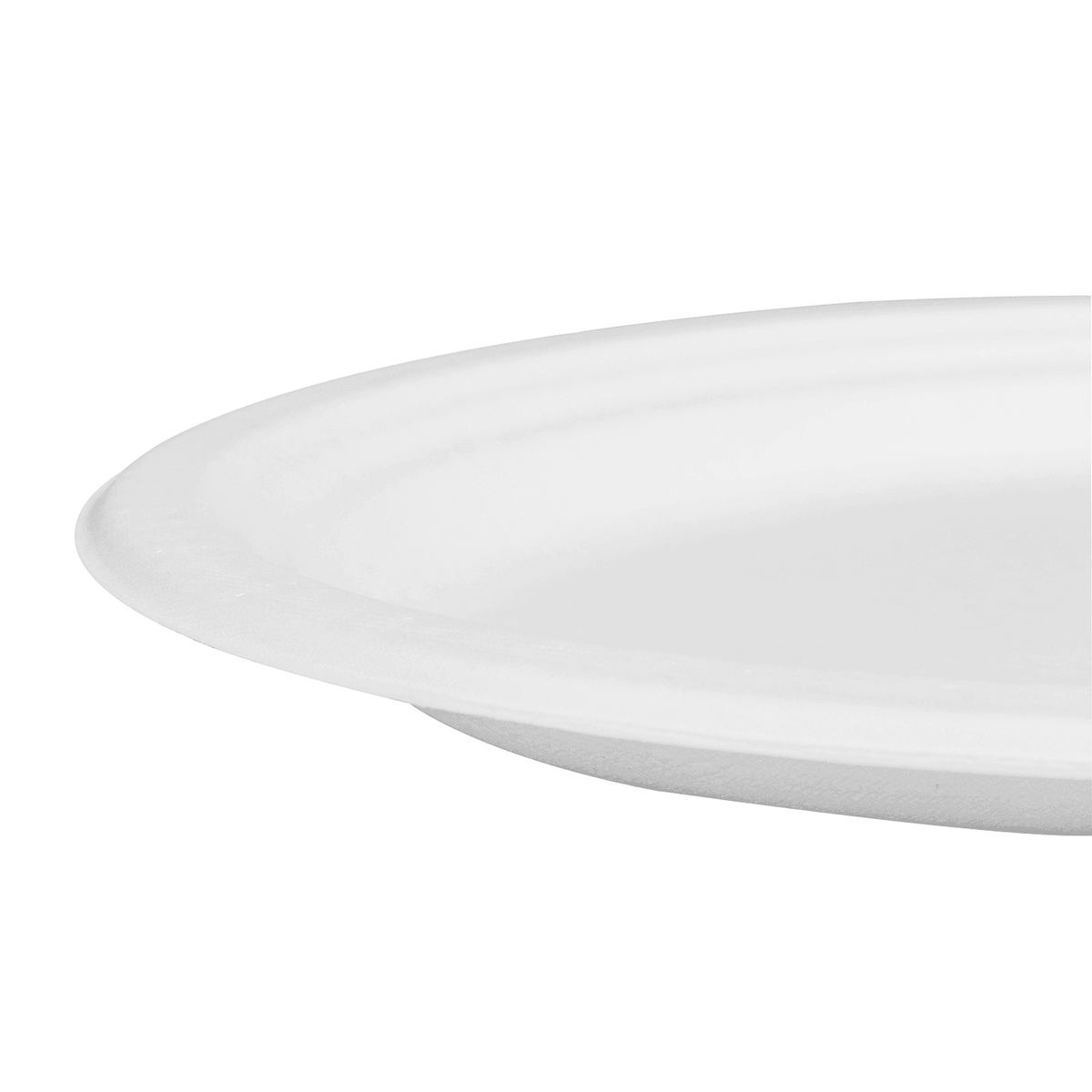 Karat Earth 12.5''x10'' Molded Fiber Oval Plates, PFAS Free, White - 500 pcs