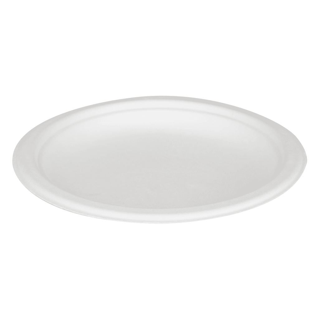 Karat Earth 6'' Molded Fiber Round Plates, PFAS Free, White - 1,000 pcs