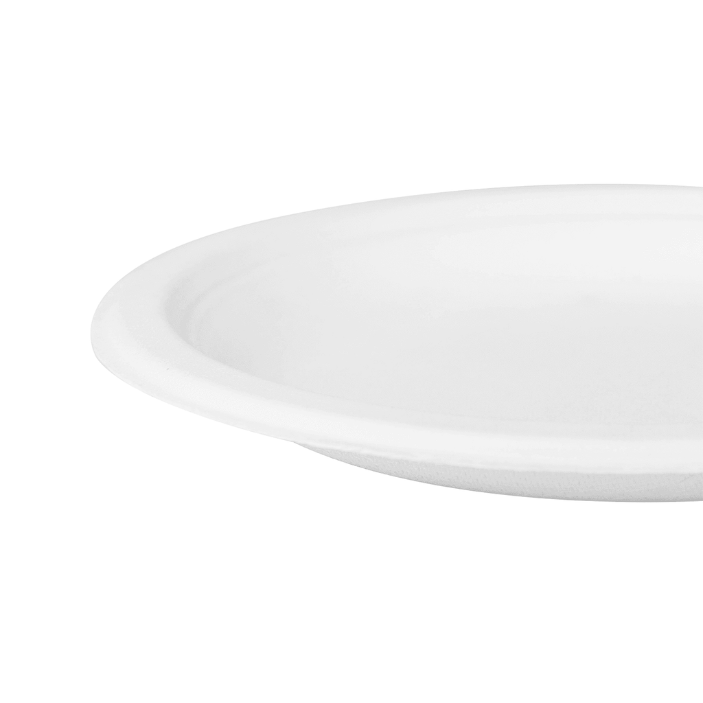 Karat Earth 6'' Molded Fiber Round Plates, PFAS Free, White - 1,000 pcs