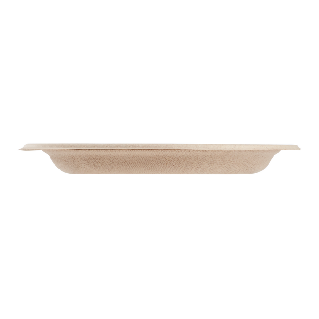 Karat Earth 6'' Molded Fiber Round Plates, PFAS Free, Natural - 1,000 pcs