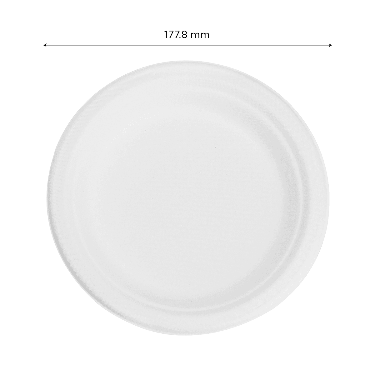 Karat Earth 7'' Molded Fiber Round Plates, PFAS Free, White - 1,000 pcs