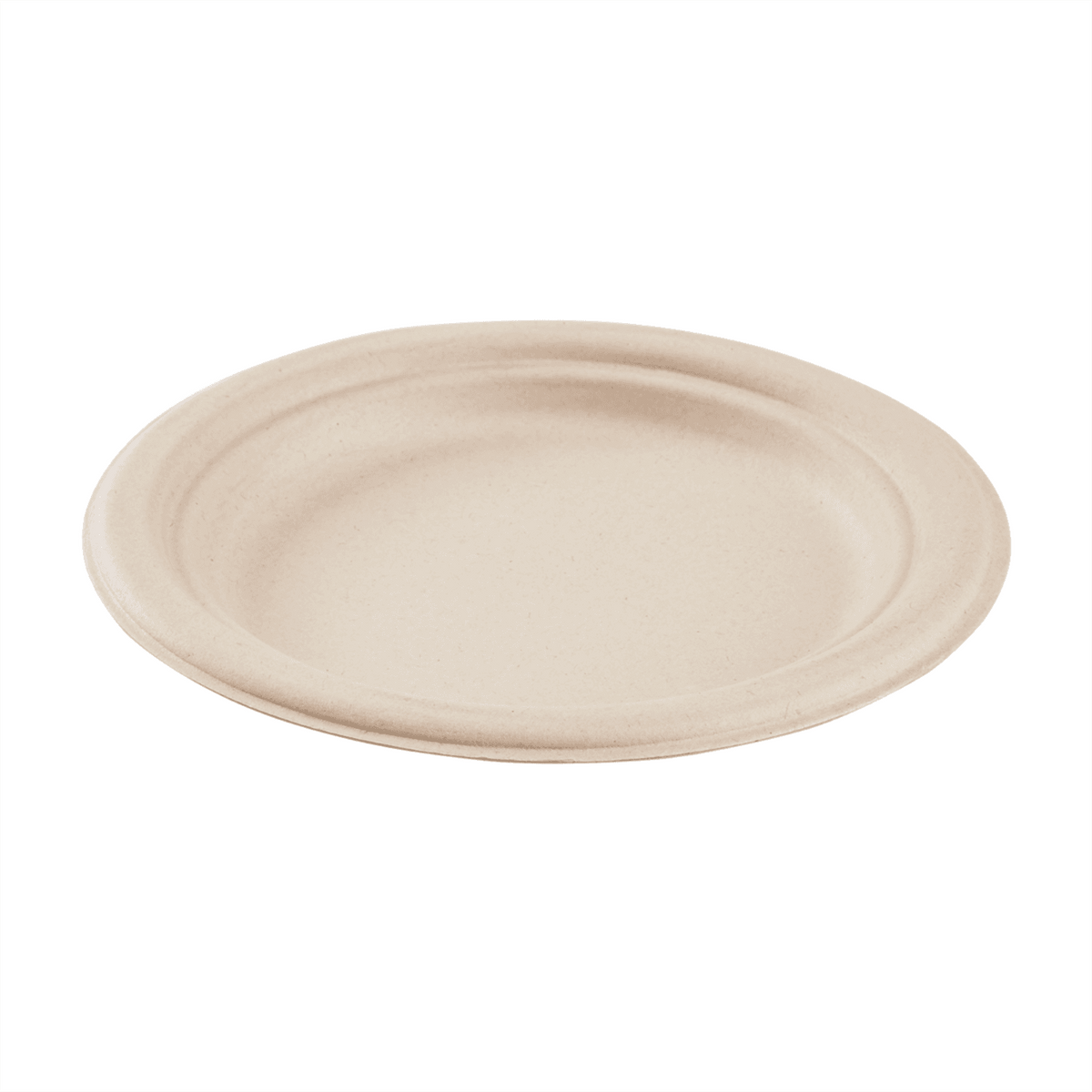 Karat Earth 7'' Molded Fiber Round Plates, PFAS Free, Natural - 1,000 pcs