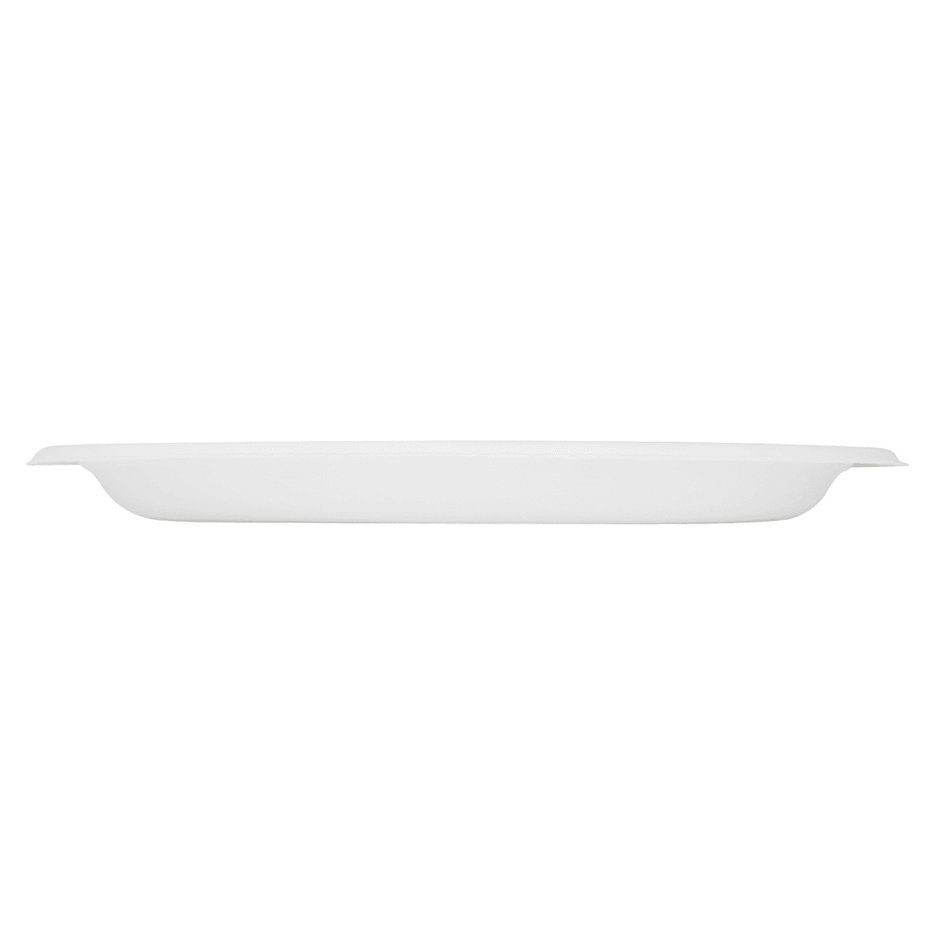 Karat Earth 10'' Molded Fiber Round Plates, PFAS Free, White - 500 pcs