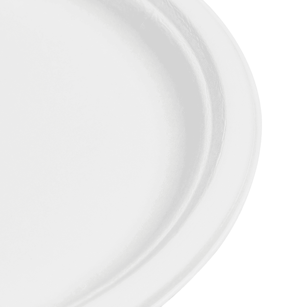 Karat Earth 10'' Molded Fiber Round Plates, PFAS Free, White - 500 pcs