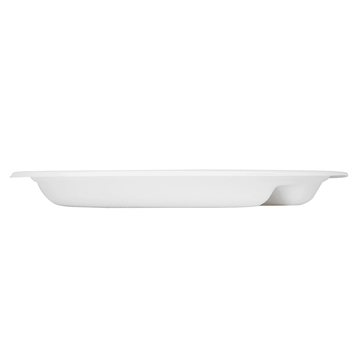 Karat Earth 3 Compartments, 10'' Molded Fiber Round Plates, PFAS Free, White - 500 pcs
